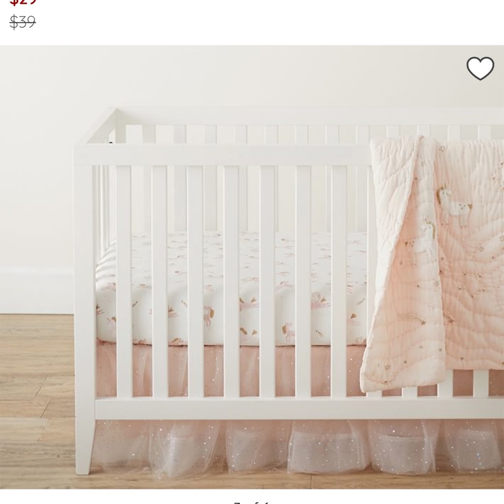 Monique llhuiler crib skirt and 2 sheets